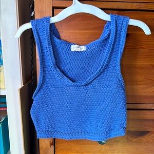 Blue Knit Women's Top